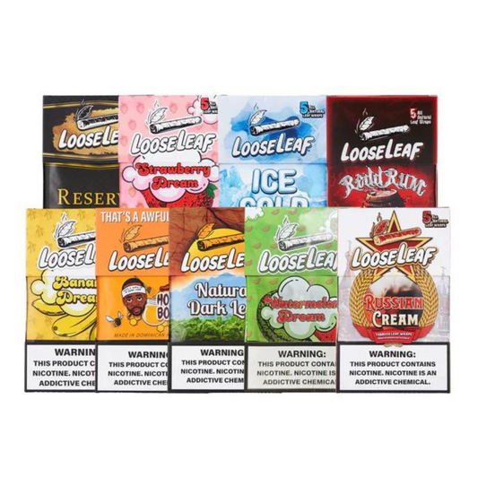 LOOSELEAF BLUNT WRAPS PACK OF 8 - DISPLAY OF 5