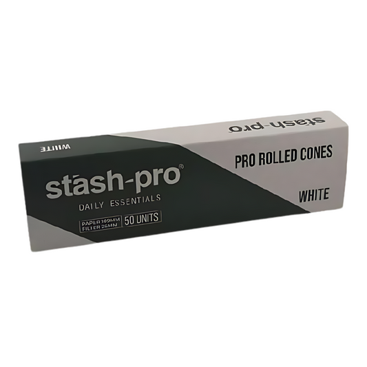 STASH PRO 109MM WHITE/BROWN CONES - PACK OF 50