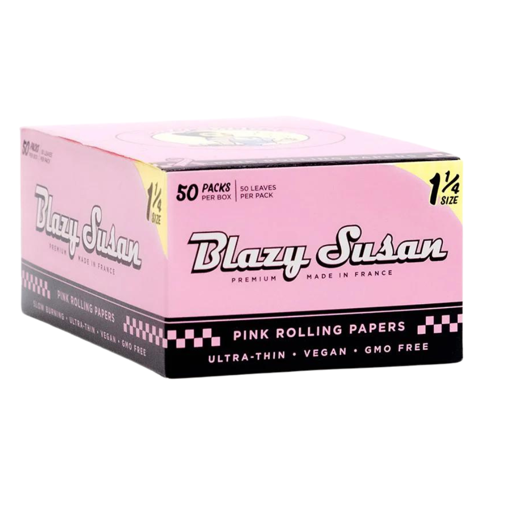 BLAZY SUSAN PINK 1 1/4 ROLLING PAPERS - PACK OF 50