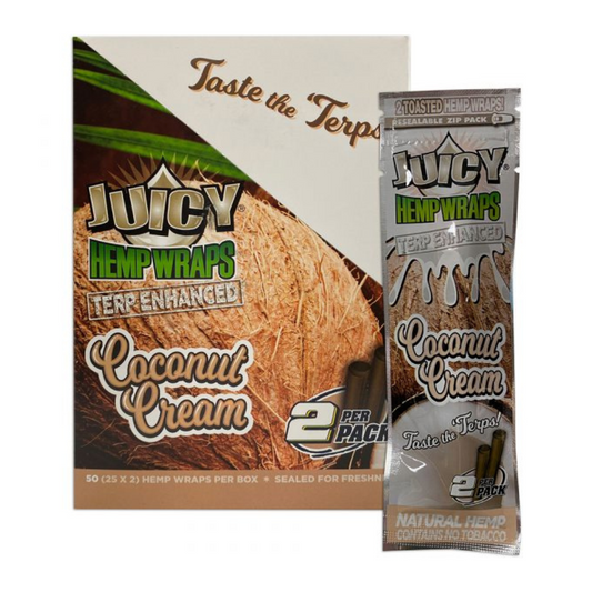 JUICY HEMP WRAPS TERP ENHANCED JUST THE TERPS - PACK OF 2 - DISPLAY OF 25