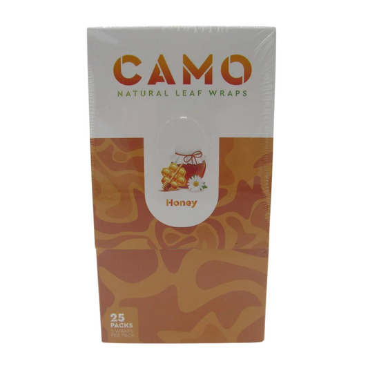 CAMO NATURAL LEAF WRAPS MIX FLAVORS PACK OF 125 - DISPLAY OF 25