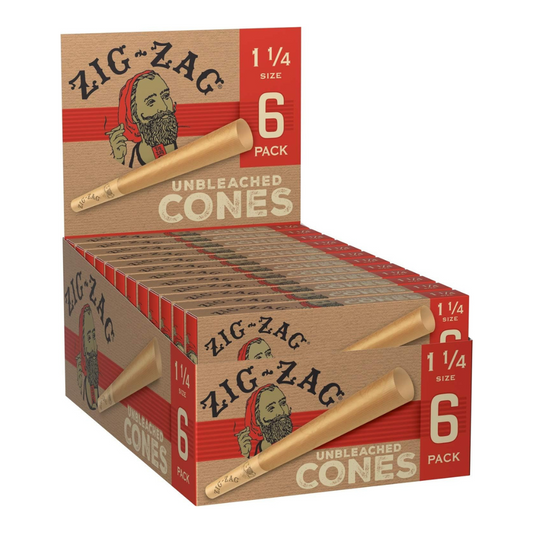 ZIG-ZAG UNBLEACHED PAPER CONES