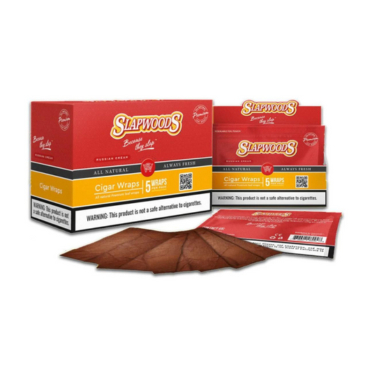 SLAP WOODS CIGAR WRAPS PACK OF 50 - DISPLAY OF 10