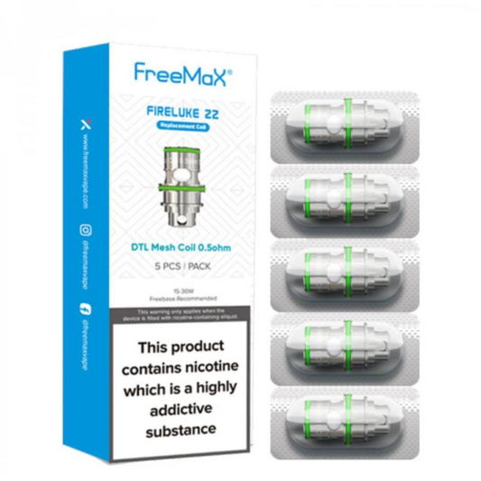 FREEMAX FIRELUKE 22 DTL 0.5 OHM MESH COIL 1 COUNT - PACK OF 5