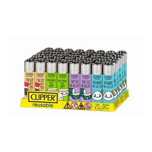 SUSHI FUN CLIPPER REFILLABLE LIGHTER - PACK OF 48