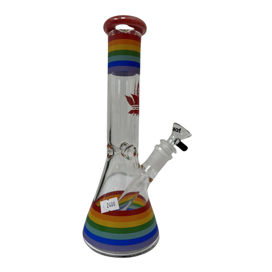 9 INCHES ALEAF BEAKER WATER PIPE ASSORTED COLORS (WP138)