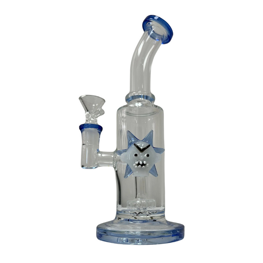 8 INCHES ANGRY MAN GLASS PERCOLATOR WATER PIPE (WP173)