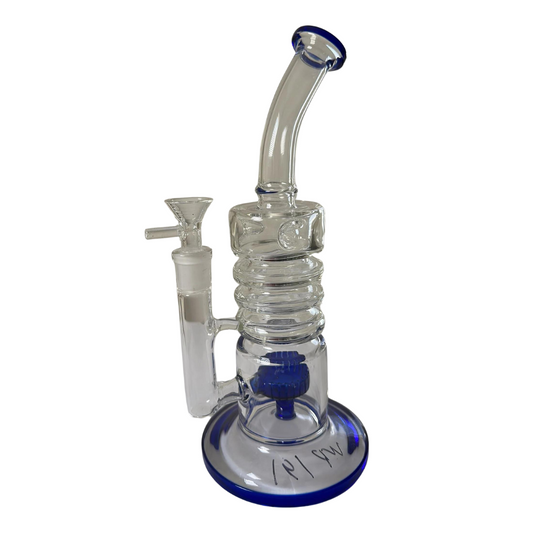 10 INCHES BENT RECYCLER GLASS WATER PIPE (WP191)