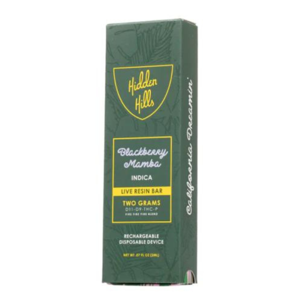 HIDDEN HILLS LIVE RESIN 2G RECHARGEABLE DELTA DISPOSABLE DEVICE - PACK OF 5