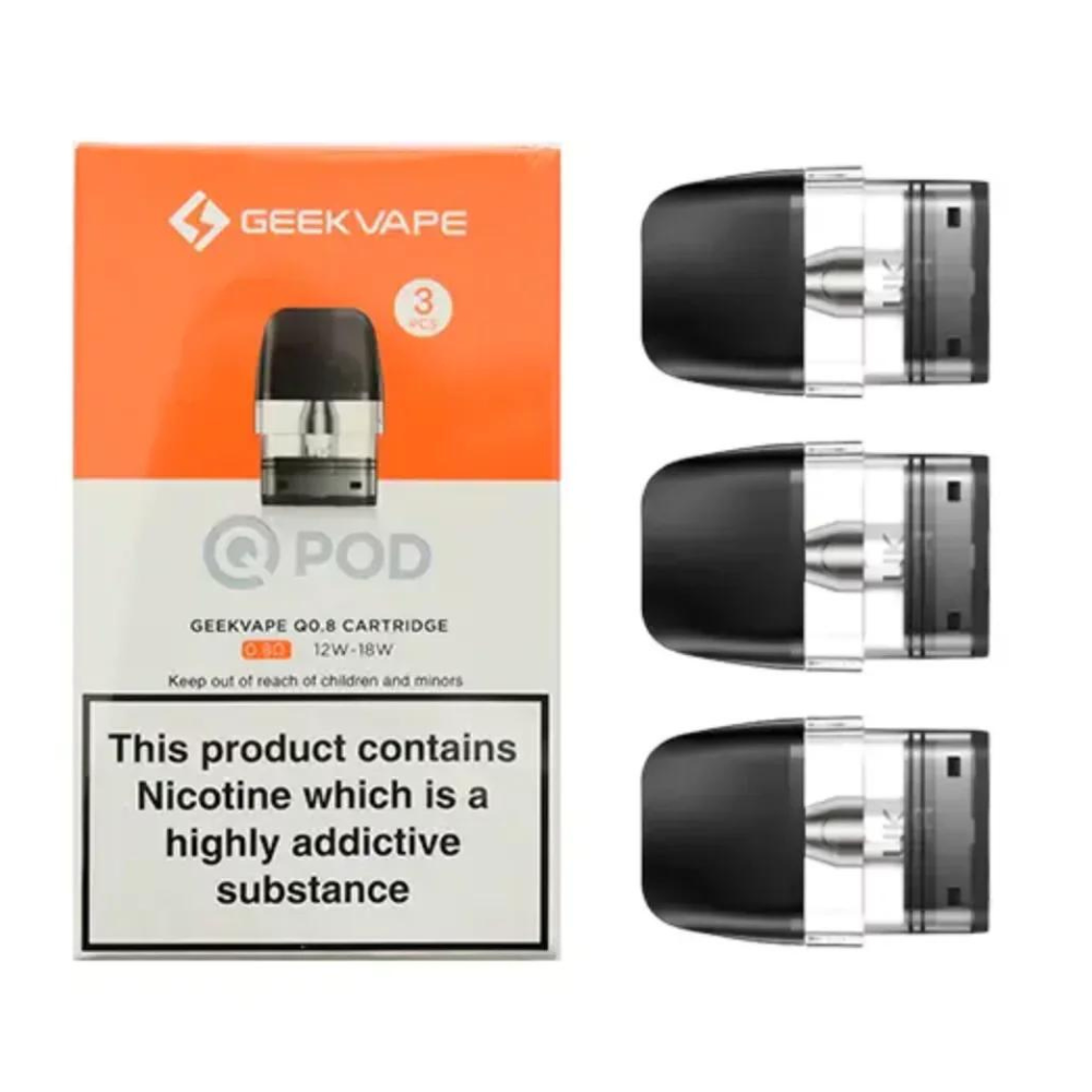 GEEKVAPE Q 2ML REFILLABLE REPLACEMENT POD CARTRIDGE - PACK OF 3