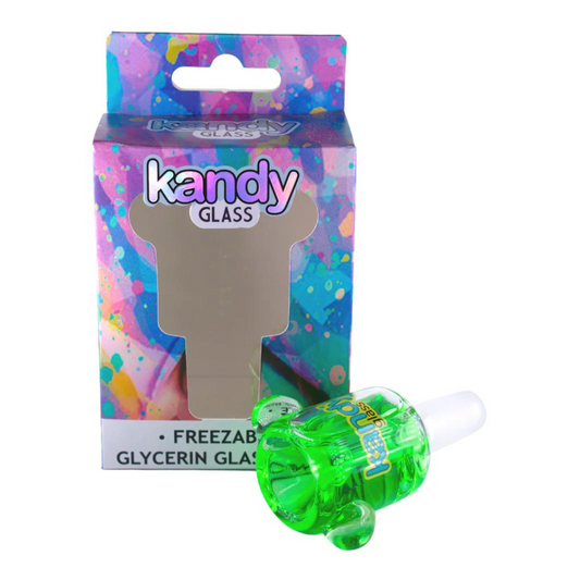 KANDY GLASS BOWL WITH GLYCERIN 14MM MALE ASSORTED