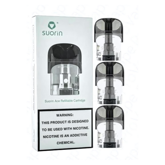 SUORIN ACE 2ML REFILLABLE REPLACEMENT CARTRIDGE POD - PACK OF 3