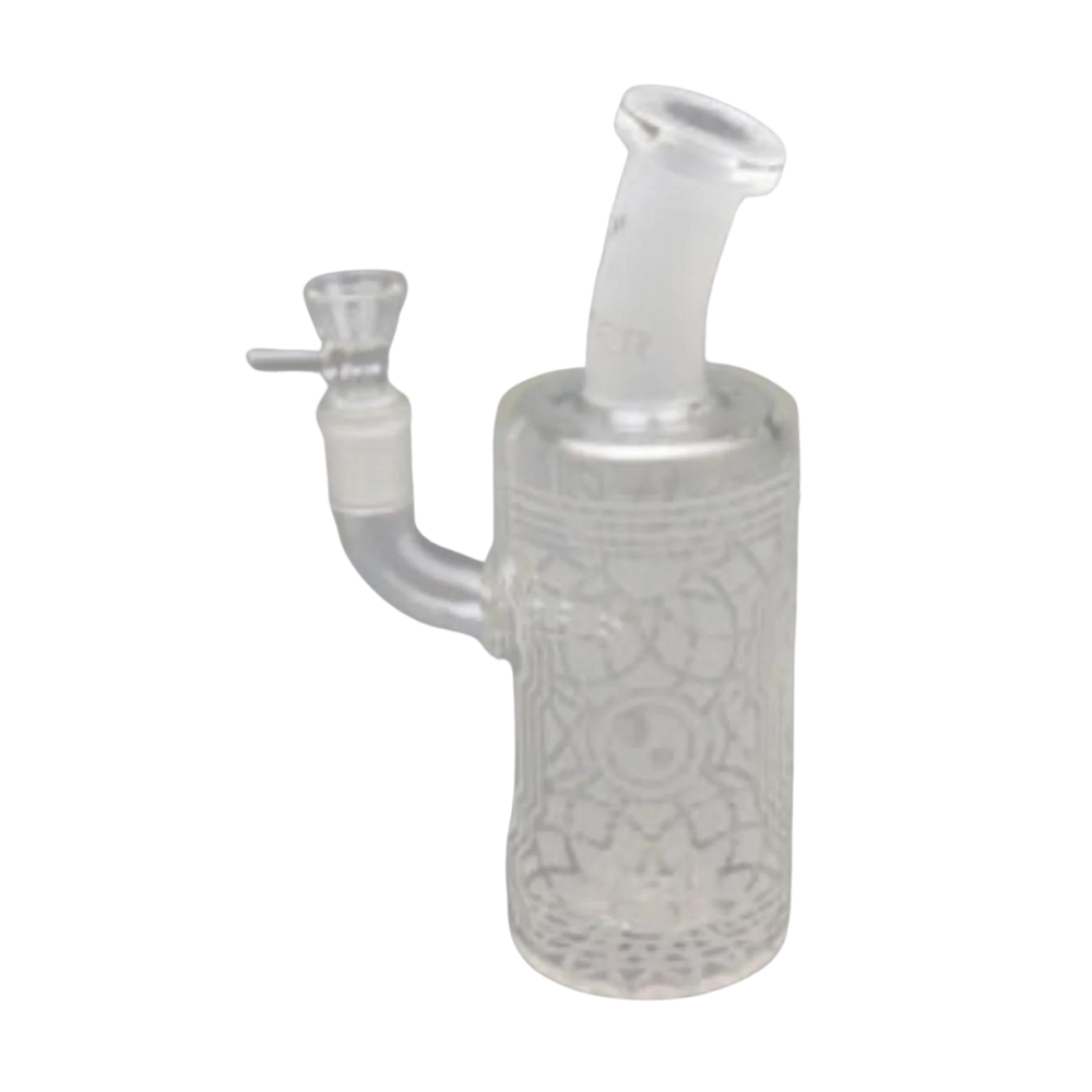 8 INCHES ENGRAVED MONSTER PERCOLATOR GLASS WATER PIPE (WP155)