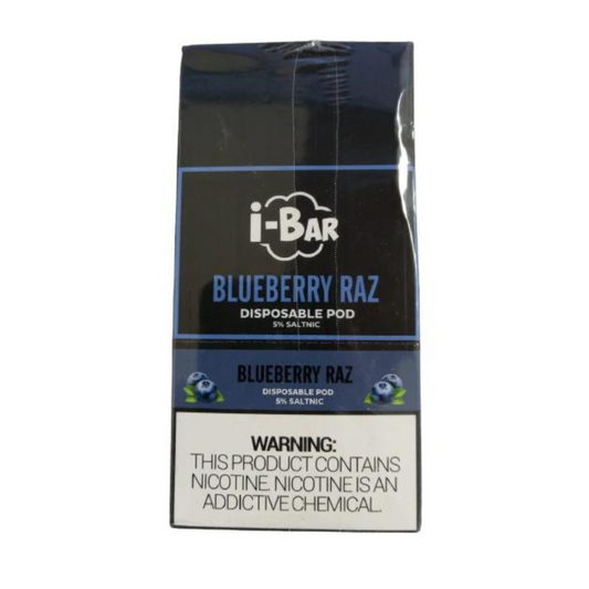 I-BAR 300 PUFFS DISPOSABLE POD 5% DISPLAY OF 10 PODS