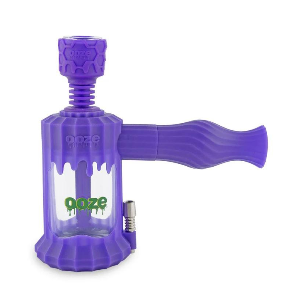 OOZE 4-IN-1 CLOBB SILICONE GLASS WATER PIPE & NECTAR COLLECTOR