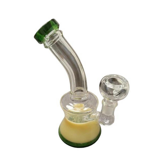 6 INCHES BANGER HANGER DAB RIG GLASS WATER PIPE ASSORTED (WP34)