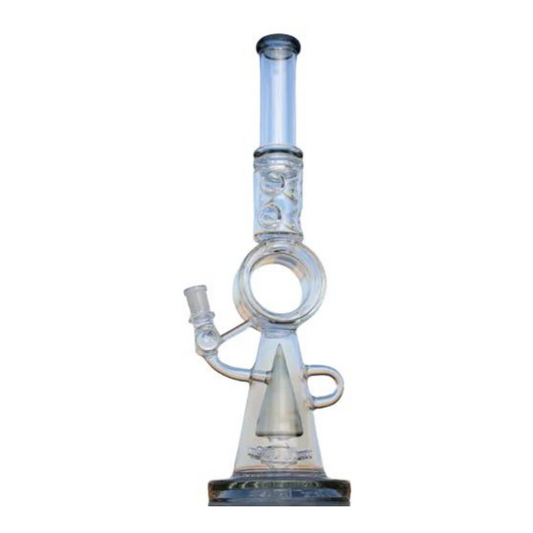 18.5 INCHES RECYCLER STYLE DONUT PERCOLATOR GLASS WATER PIPE (WP180)