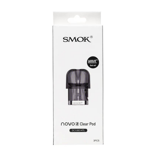 SMOK NOVO 2 CLEAR REPLACEMENT PODS - PACK OF 3