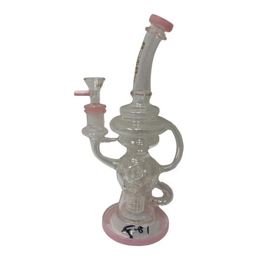 10.5 INCHES ALEAF RECYCLER GLASS WATERPIPE ASSORTED COLORS (WP127)