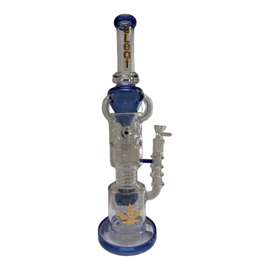 16 INCHES ALEAF PERCOLATOR WATER PIPE ASSORTED COLORS