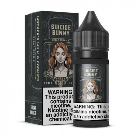 SUICIDE BUNNY MOTHER'S MILK COOKIES SALTS NICOTINE E-JUICE | SUGAR COOKIE - 30ML