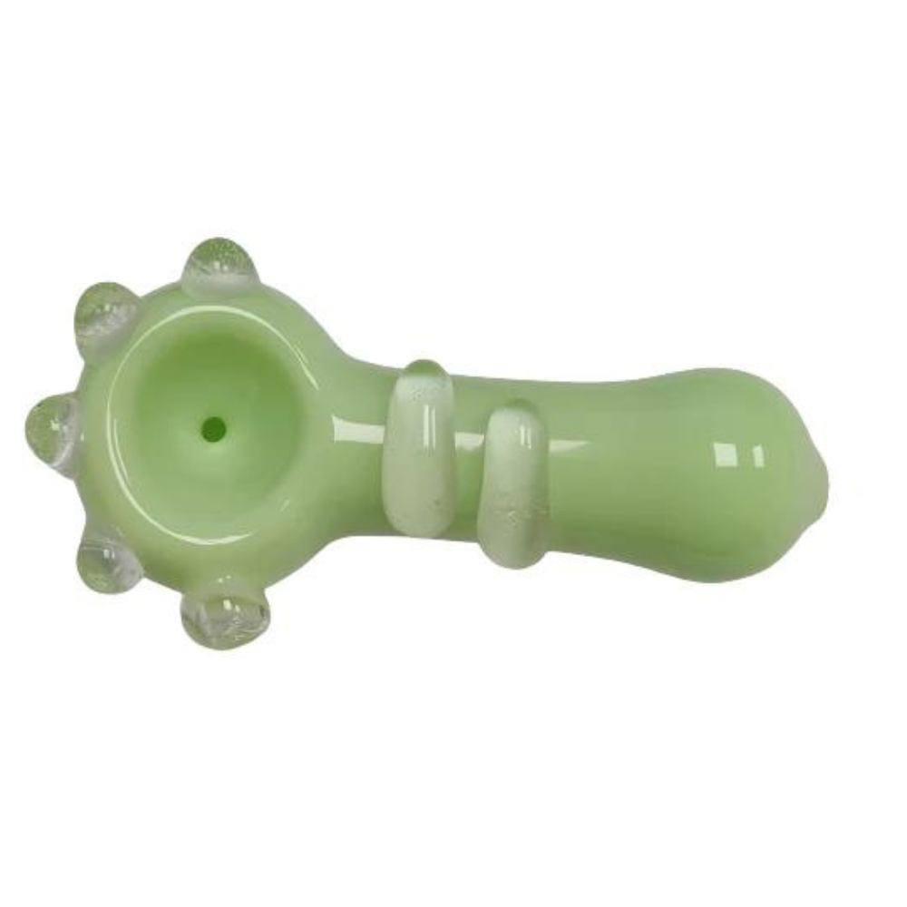 MULTICOLOR 3.5 INCHES GLASS HAND PIPE (SPOON) ASSORTED - PACK OF 8