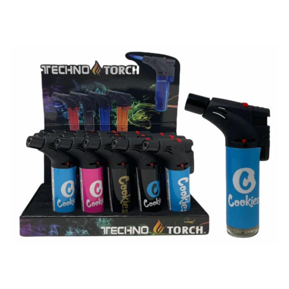 TECHNO TORCH COOKIES DESIGN SINGLE FLAME LIGHTERS - PACK OF 15