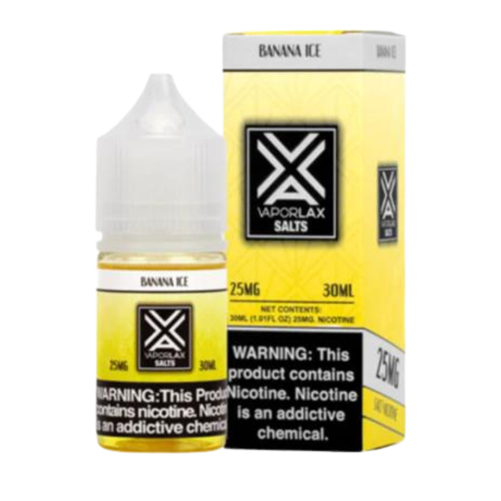 VAPORLAX SALT NICOTINE E-JUICE| BANANA ICE- 30ML