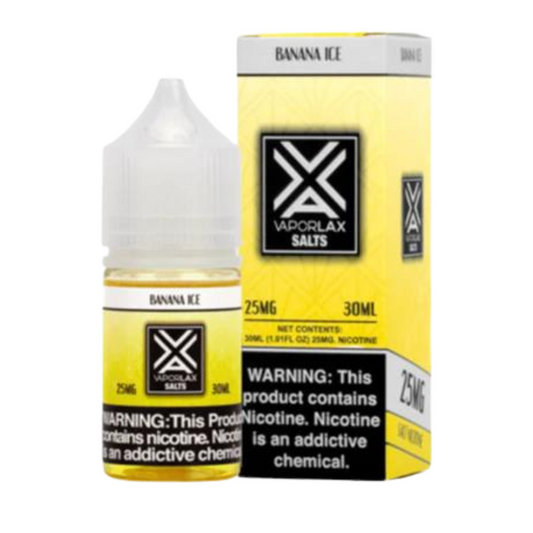 VAPORLAX SALT NICOTINE E-JUICE| BANANA ICE- 30ML