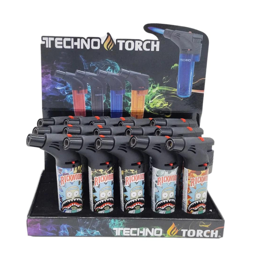 TECHNO TORCH RICKWOODS SINGLE FLAME LIGHTER - PACK OF 15