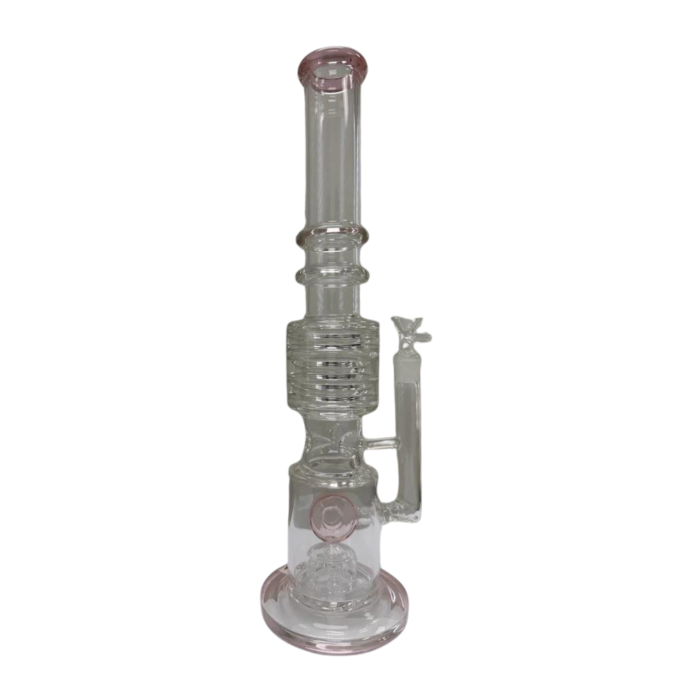 16 INCHES GLASS WATER PIPE WITH ICE CATCHER (WP192)