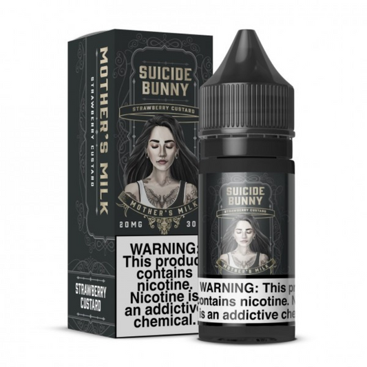 SUICIDE BUNNY NICOTINE E-JUICE MOTHER'S MILK | STRAWBERRY CUSTARD- 30ML