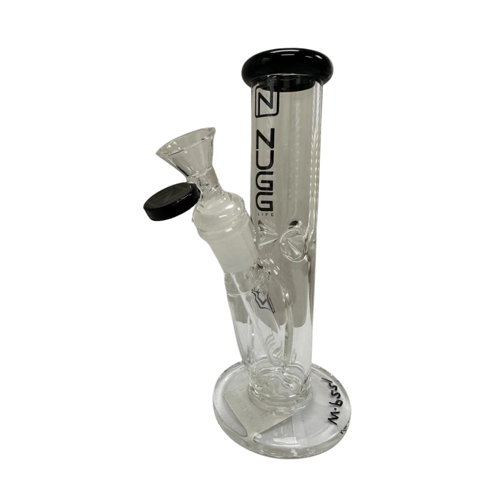 8 INCHES NUGG LIFE WATER PIPE STRAIGHT TUBE WITH ICE CATCHER ASSORTED COLORS