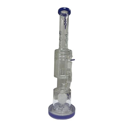 18.5 INCHES ALEAF PERCOLATOR GLASS WATER PIPE ASSORTED (WP171)