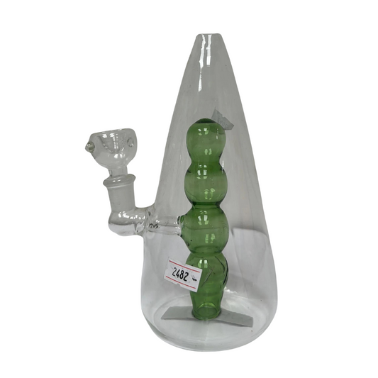7 INCHES LAMP BONG WITH PERCOLATOR GLASS WATER PIPE (WP20)