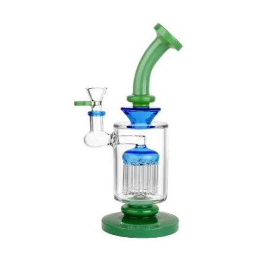 13 INCHES TREE PERCOLATOR GLASS WATER PIPE ASSORTED COLORS (WP199)