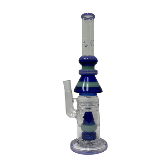 11 INCHES PYRAMID GLASS WATER PIPE (WP209)