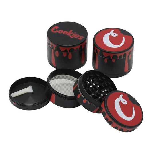 4 PIECE COOKIES 2 INCHES ZINC ALLOY METAL GRINDER - PACK OF 6 (G22)