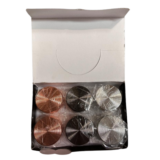 SHREDDER 2.5 INCHES GRINDER ASSORTED COLORS - PACK OF 6 (G28)