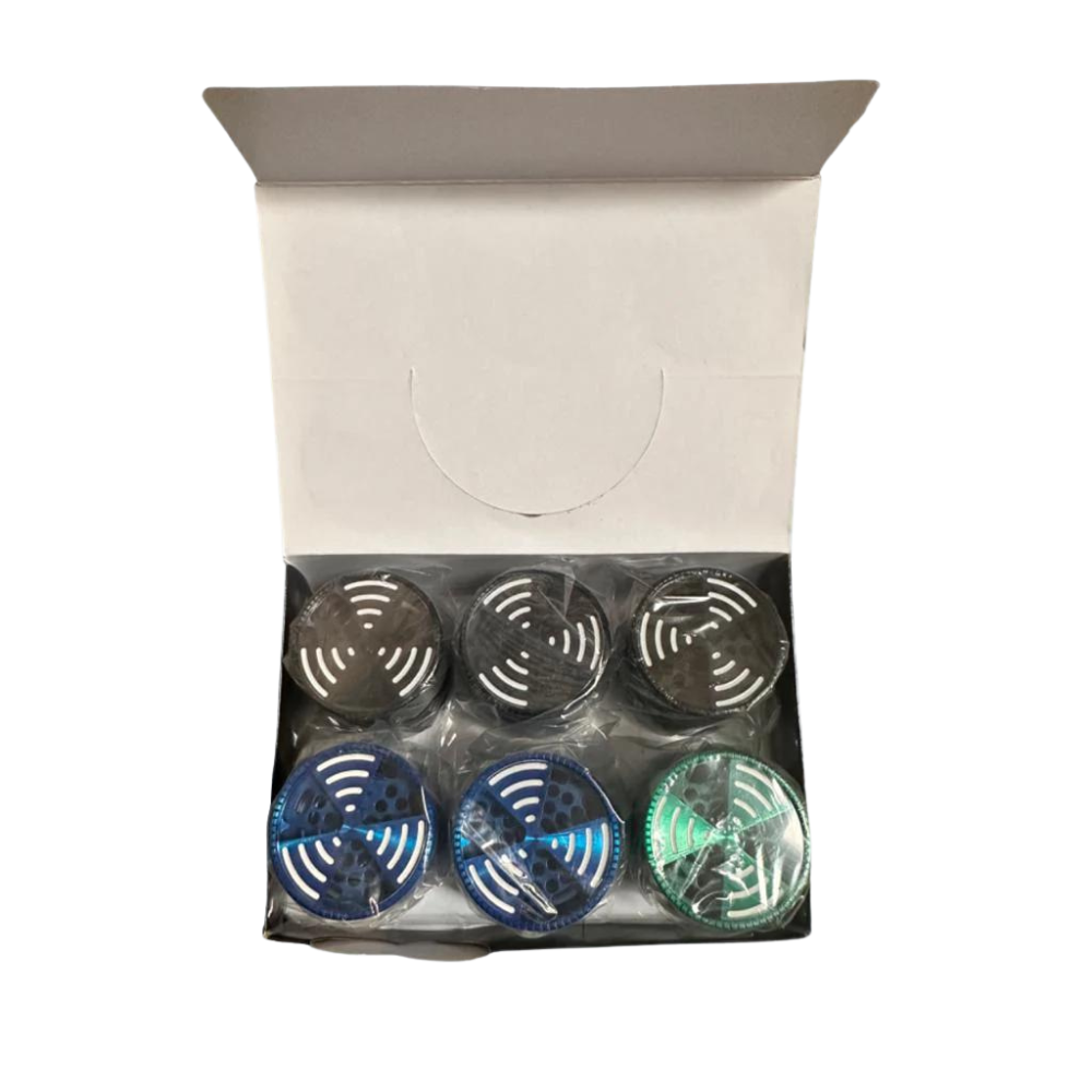 MAZE DESIGN 2.5 INCHES GRINDER WITH SCREEN - PACK OF 6 (G25)