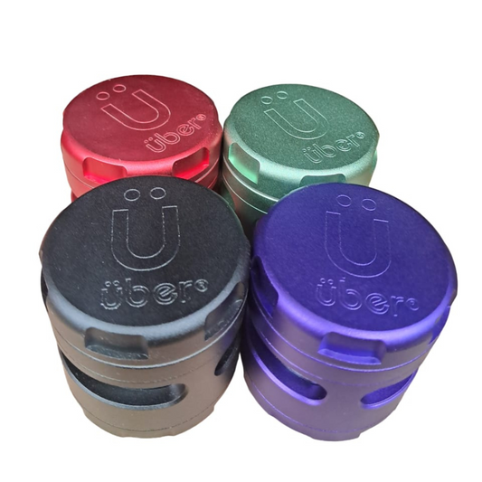 UBER 4 TIER 2.5 INCHES GRINDER ASSORTED COLORS