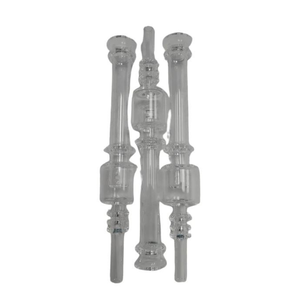 6.3 INCHES TRANSPARENT GLASS OIL BURNERS PIPES ASSORTED - PACK OF 6