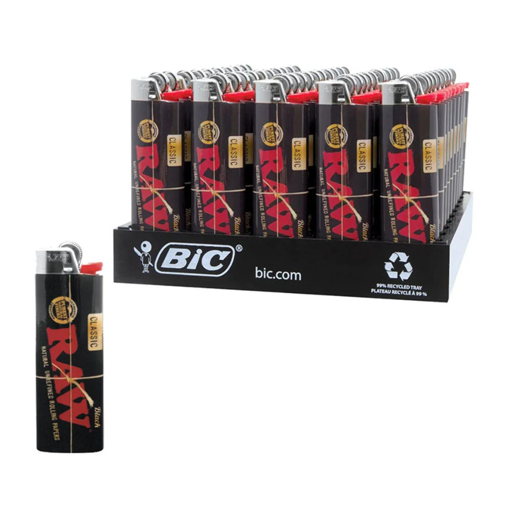 BIC RAW BLACK CLASSIC LIGHTER - PACK OF 50