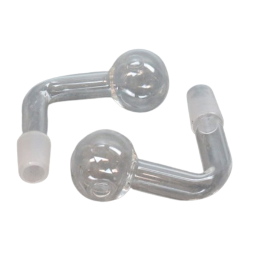 3.5 INCHES 14MM GLASS ON GLASS OIL BURNER ADAPTER ASSORTED - PACK OF 8