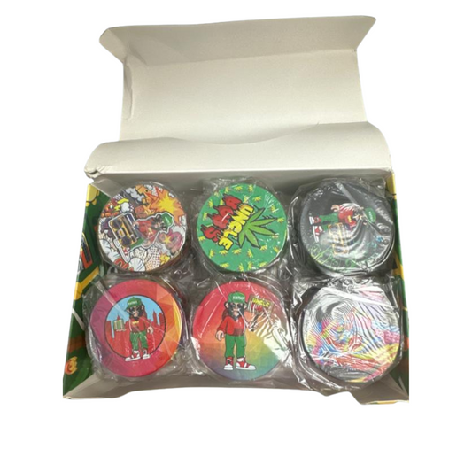 UNCLE BOBS MULTICOLORED 2.5 INCHES GRINDER - PACK OF 12 (G43)