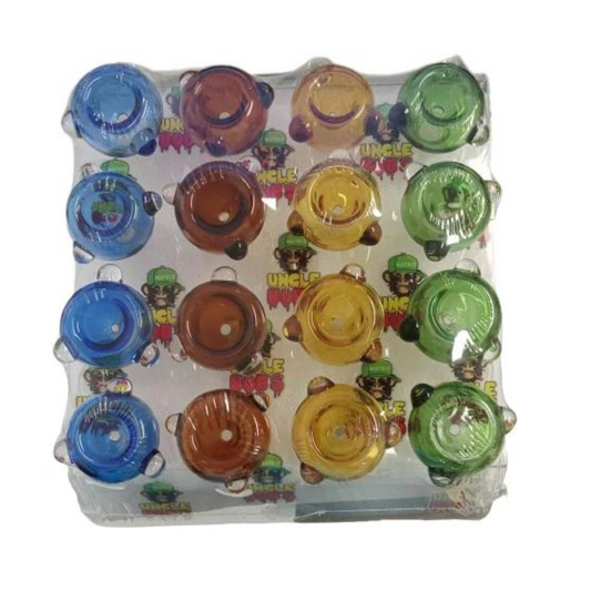 2 INCHES MATRIX UNCLE BOB'S 14MM GLASS BOWL ASSORTED - PACK OF 16