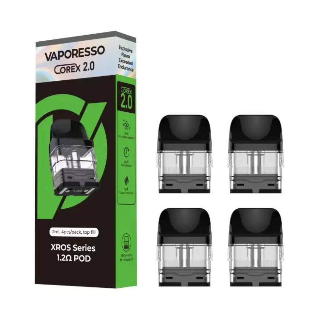 VAPORESSO COREX 2.0 2ML XROS SERIES 1.2 OHM POD - PACK OF 4