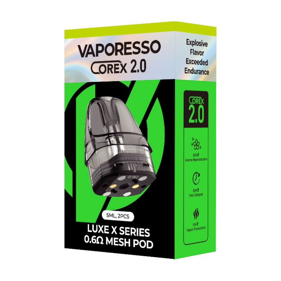 VAPORESSO COREX 2.0 3ML LUXE X SERIES 0.6 OHM MESH POD - PACK OF 2