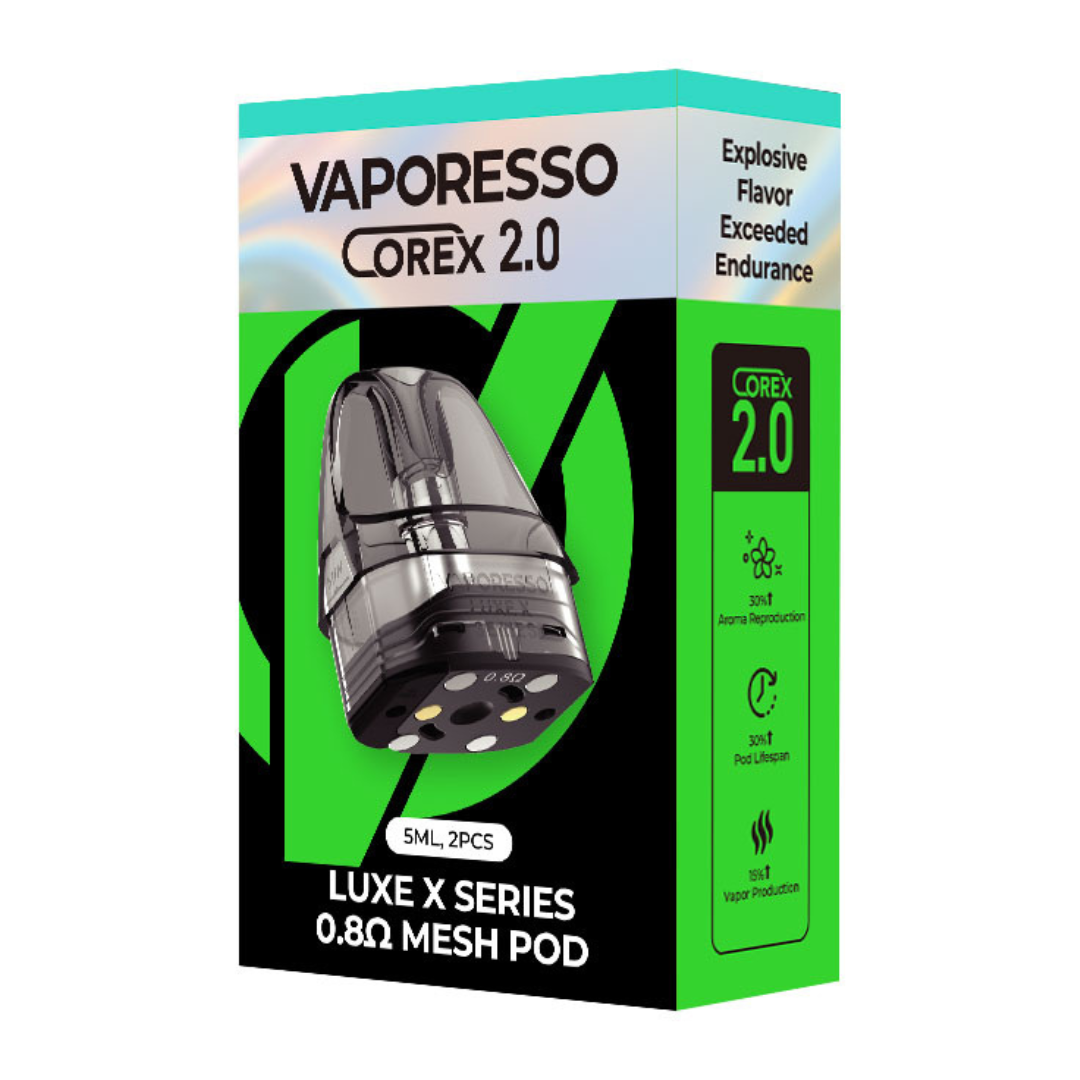 VAPORESSO COREX 2.0 5ML LUXE X SERIES 0.8 OHM MESH POD - PACK OF 2