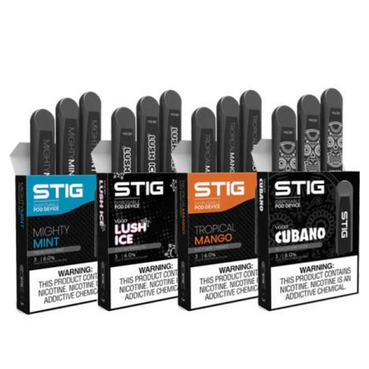 VGOD STIG 3 PIECES PER PACK 270 PUFFS DISPOSABLE VAPE - PACK OF 10